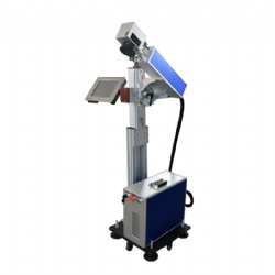 Online fly fiber laser marking machine